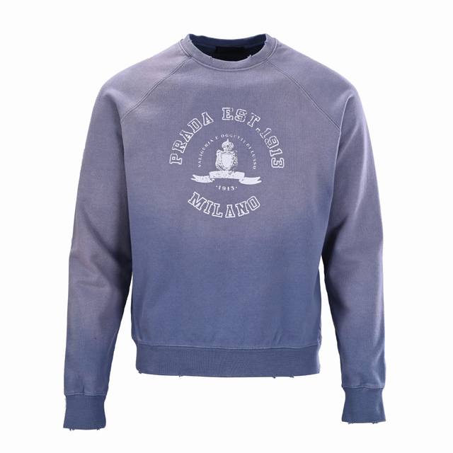 Prada Prada Prd Gradient Tie-Dye Round Neck Sweatshirt This product is made of h