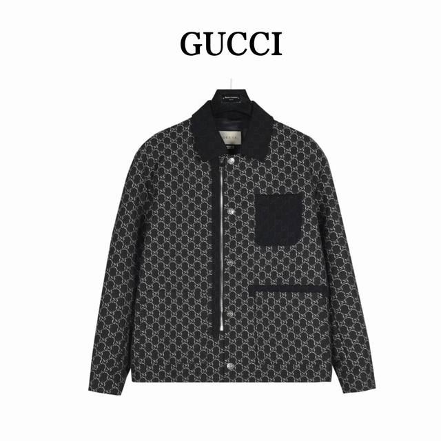 Gucci Double G all-over print canvas pocket lapel jacket DDD. Rarely available t