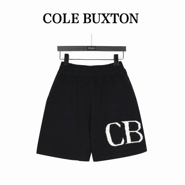 Cole Buxton new letter slogan jacquard wool drawstring wool shorts white grade v