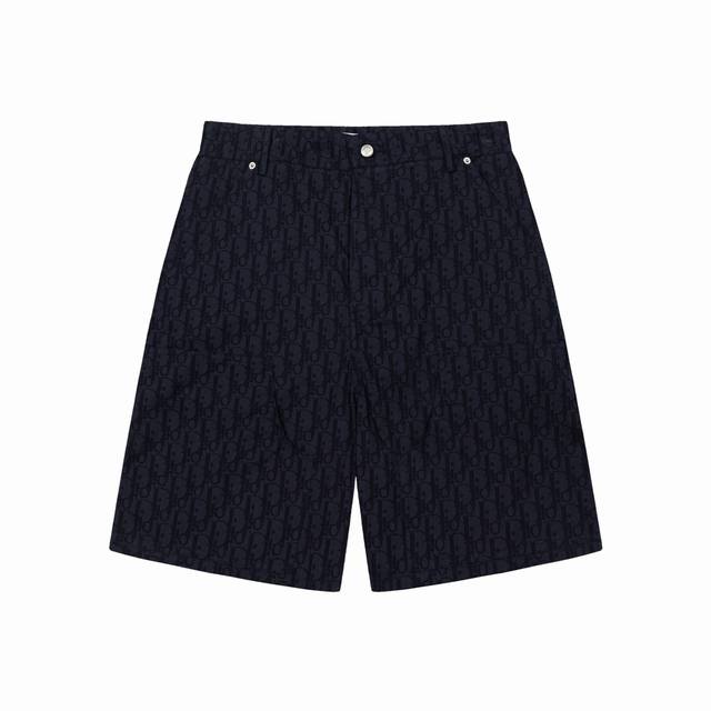 Dio* New summer style all-over jacquard logo unisex casual shorts Color: Black S