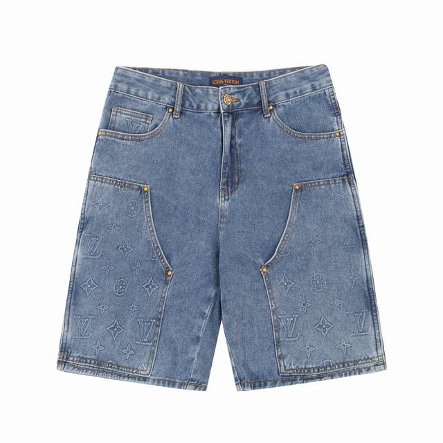 Lv Summer new style multi-pocket stitching three-dimensional embossed logo custo