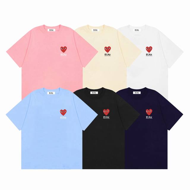 Comme Des Garcons Kawakubo Rei Play basic heart print summer short-sleeved T-shi