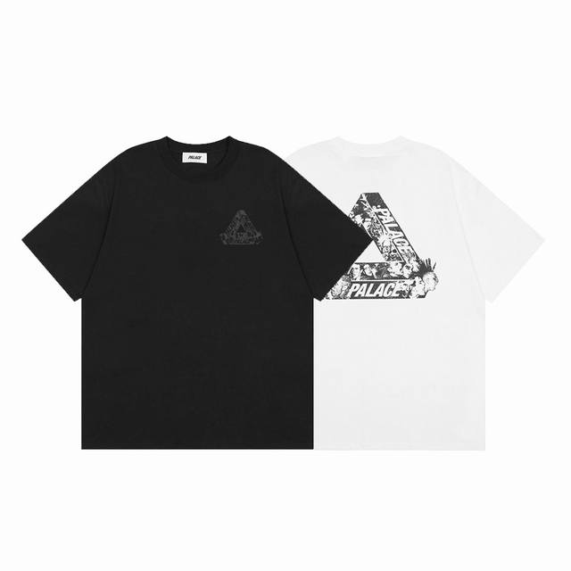 Palace European and American portrait triangle letter logo summer short sleeve n