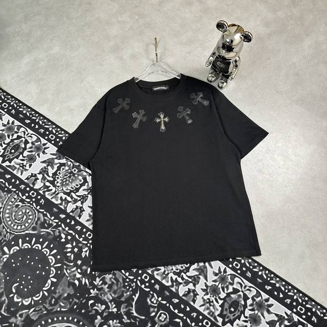 Style No.: G09 --- Top-of-the-line Chrome Hearts Metal Embroidered Leather Cros