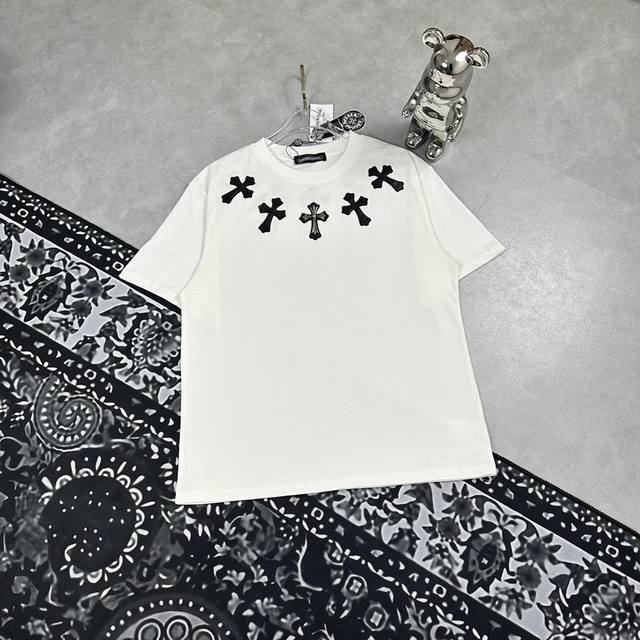 Style No.: G09 --- Top-of-the-line Chrome Hearts Metal Embroidered Leather Cros
