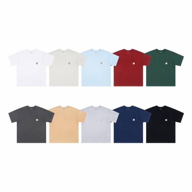 4049# Carhartt Wip Carhartt classic logo pocket collar short-sleeved T-shirt Col