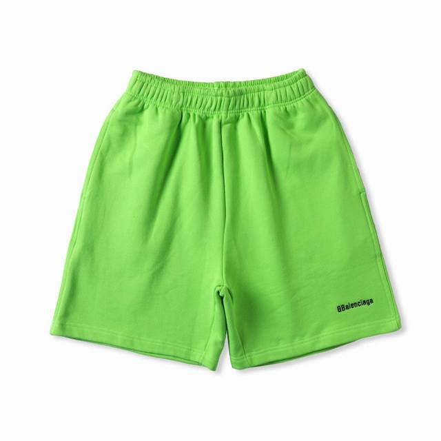 Balenci*Ga Paris Bb embroidered letter logo shorts Top imported Tajima embroider