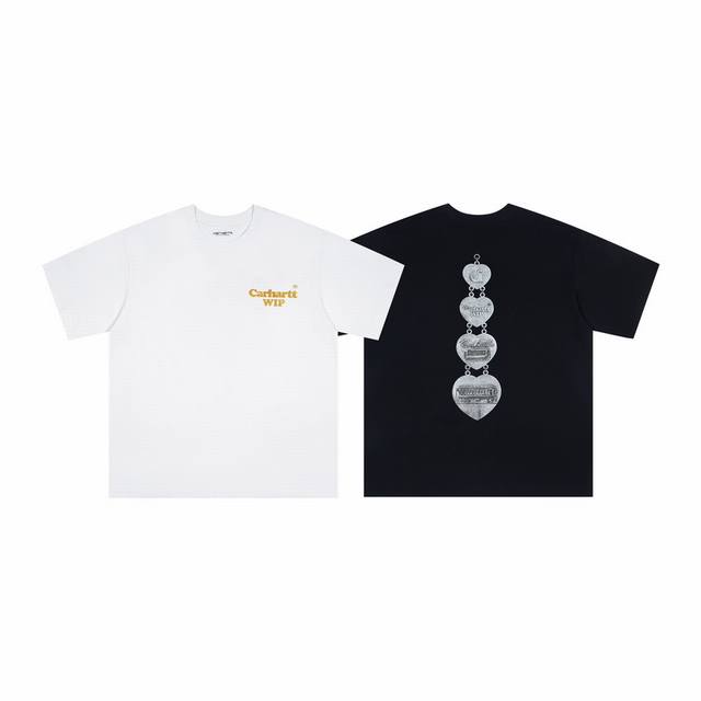 4046# Carhartt Wip Love Lock Print Unisex Color: Black and White Size: SML Xl Fa
