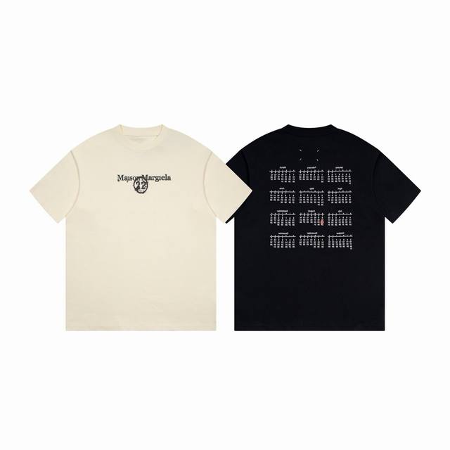 2031# High-end Maison Margiela 22nd calendar short-sleeved T-shirt with back cal
