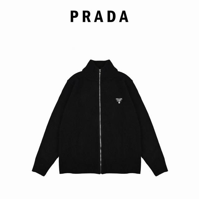 Prada 24Fw Embroidered Logo Zipper Cardigan Original 22, Purchased. Made from 10