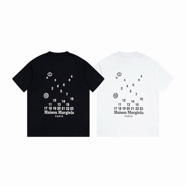 2030# High-end version of Maison Margiela digital garbled print short-sleeved T-