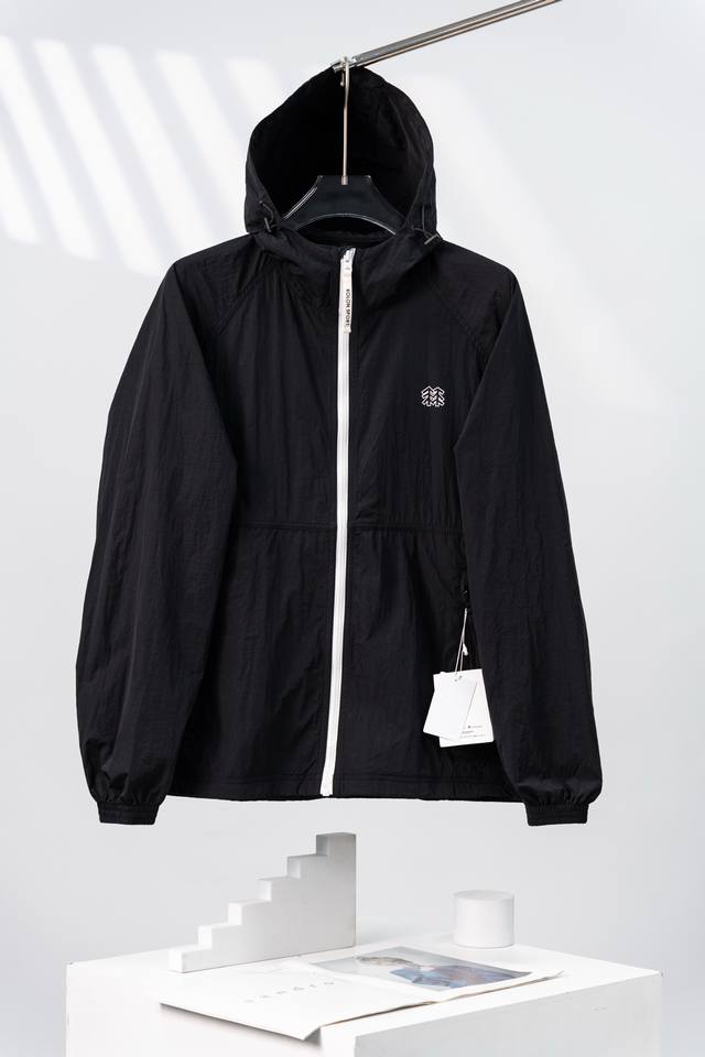 Black Kolon Sport Windproof Waterproof Sunscreen Quick Dry Sweat-Absorbent Outdo