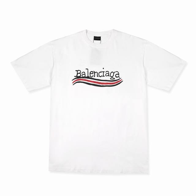Balenc#Aga Paris' new cola graffiti worn T-shirt DDD. Top-notch printing technol