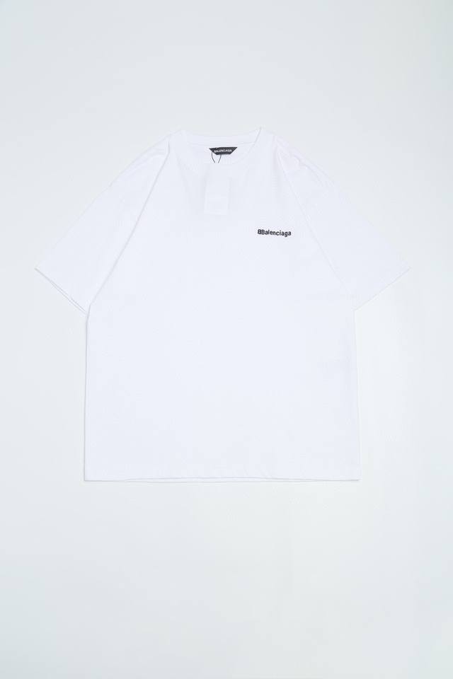 Balenc#Aga Paris Bb small letter embroidered T-shirt DDD. Top embroidery craftsm