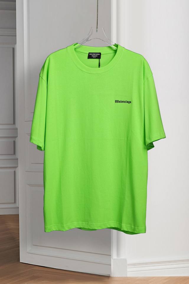 Balenc#Aga Paris Bb small letter embroidered T-shirt DDD. Top-notch embroidery c