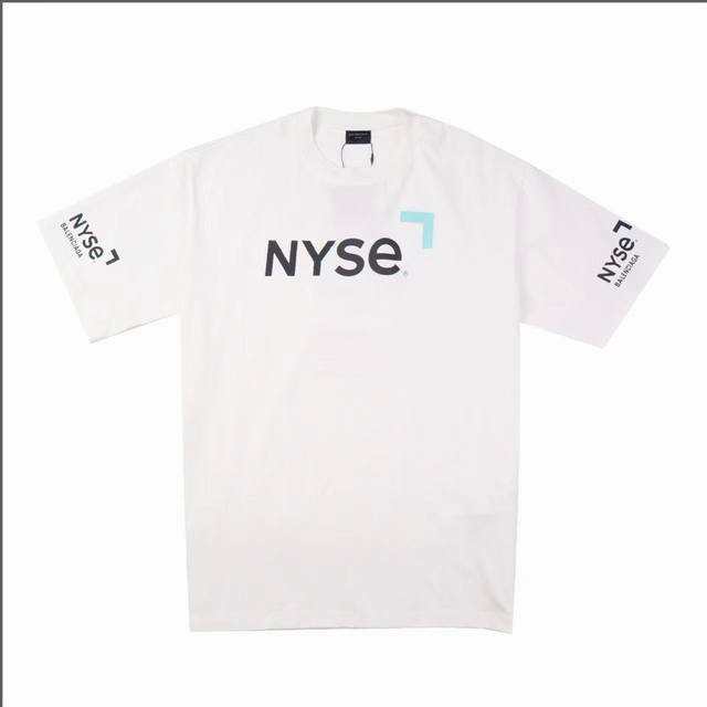 Balenc#Aga Paris and New York Stock Exchange limited edition crew neck T-shirt D