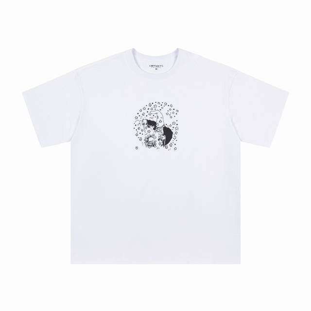 4032# Carhartt Wip 24Ss summer new magician print round neck short sleeve unisex