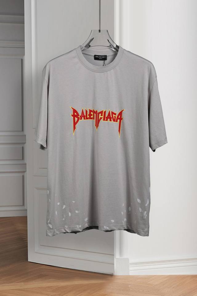 Balenc#Aga Lightning Bolt Logo Top-grade letter glue burst printing process, fre