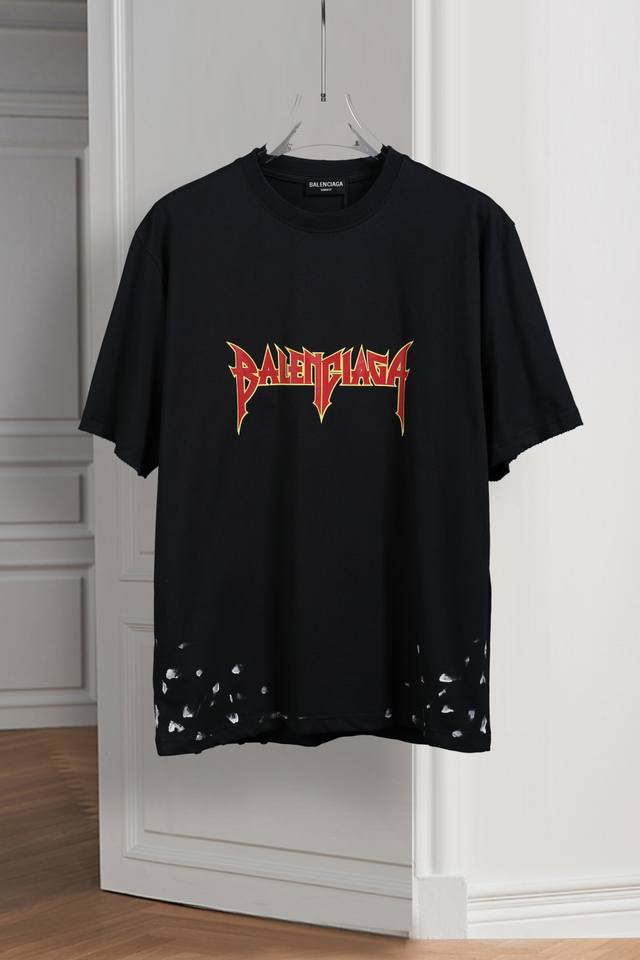 Balenc#Aga Lightning Bolt Logo Top-grade letter glue burst printing process, fre