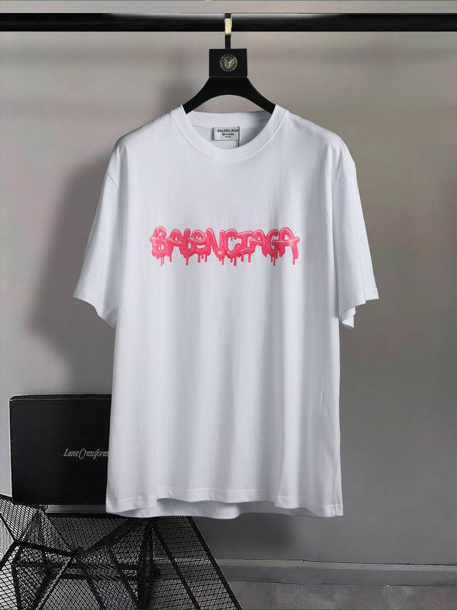 Balenc#Aga Paris graffiti T-shirt DDD. Top-notch printing technology, original d