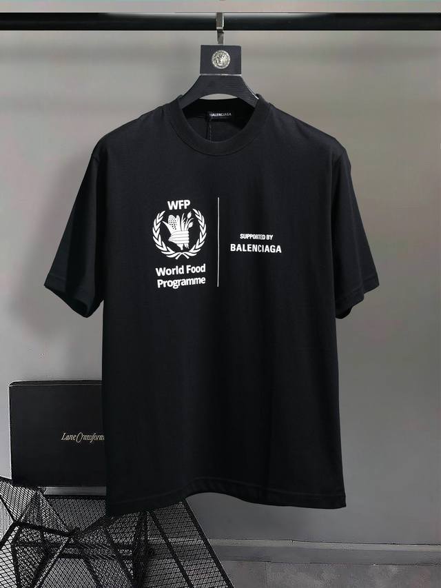 Balenc#Aga Paris' new food plan T-shirt DDD. Top-notch printing technology, orig