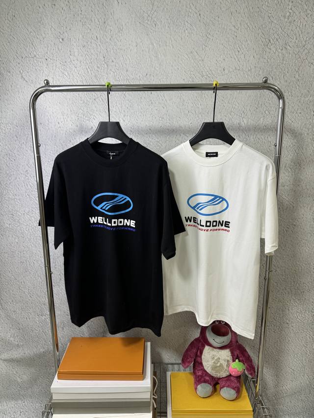 3019# We11Done Korean trendy brand Welldone loose large size short-sleeved T-shi