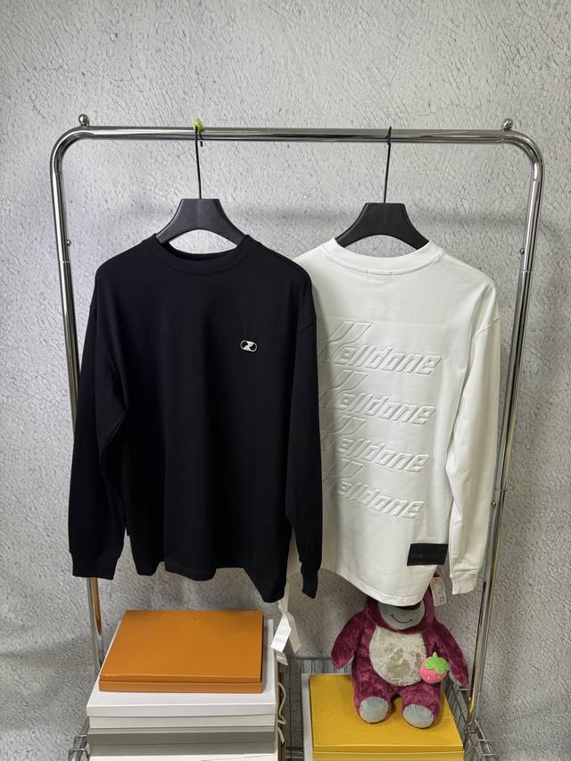 3014# We11Done Korean trendy brand Welldone loose large size long sleeve T-shirt
