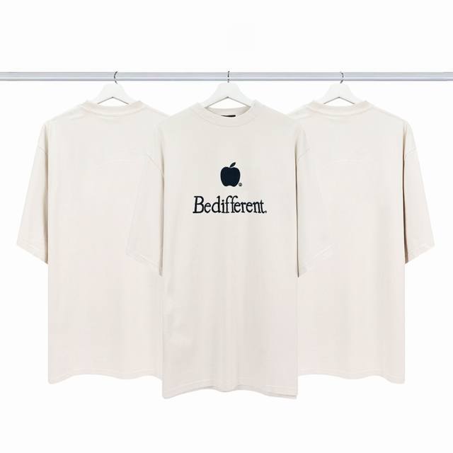 Balenciaga Apple Bedifferent embroidered short-sleeve top (DDD). Original, impor