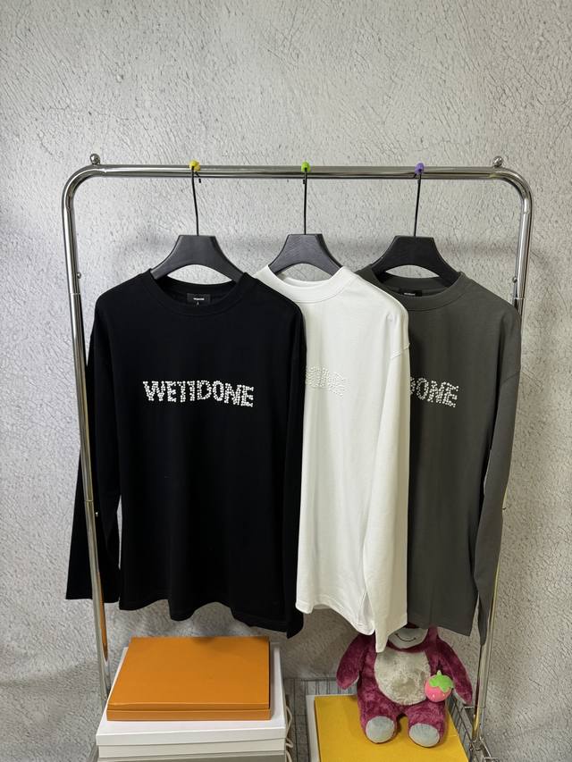 3010# We11Done Korean trendy brand Welldone loose large size long sleeve T-shirt