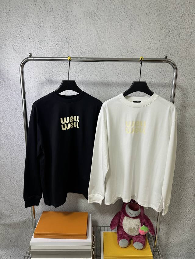 3008# We11Done Korean trendy brand Welldone loose large size long sleeve T-shirt