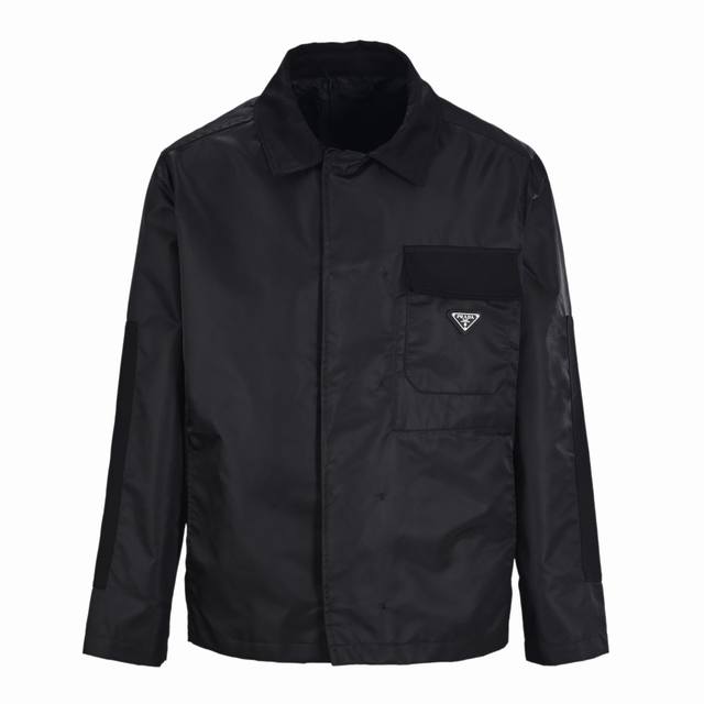 Prada Prd Nylon Jacket with Flap Pockets DDD. Made from the brand's signature re