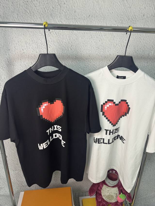 3001# We11Done Korean trendy brand Welldone loose large size short-sleeved T-shi