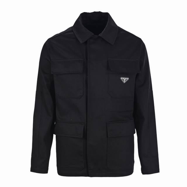 Prada Prd Four-Pocket Cotton Workwear Jacket DDD. Crafted with a 45
