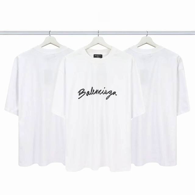 Balenciaga short-sleeved shirt with initial signature logo DDD. The drawing pro