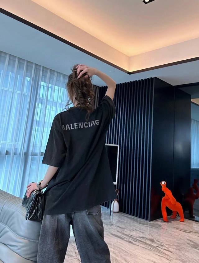 Style: G80 - Premium Edition! Balenciaga distressed, washed, and rhinestoned sh