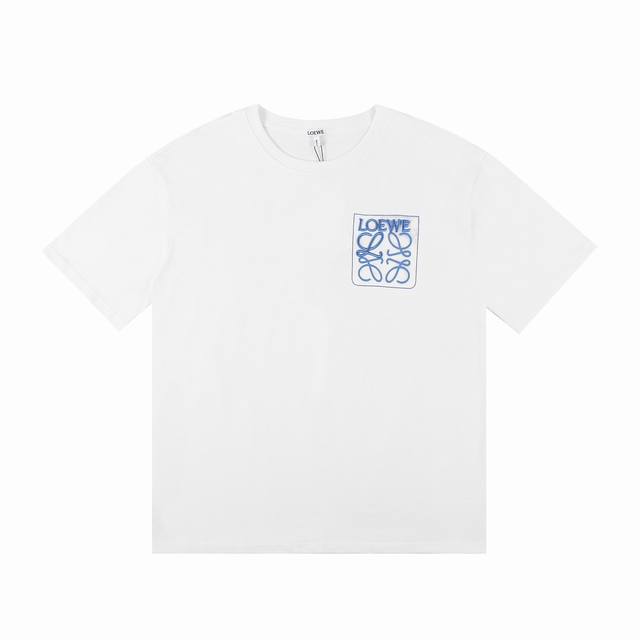 Loewe 23Ss gradient print 3D embroidered faux pocket short-sleeves. Made from 28