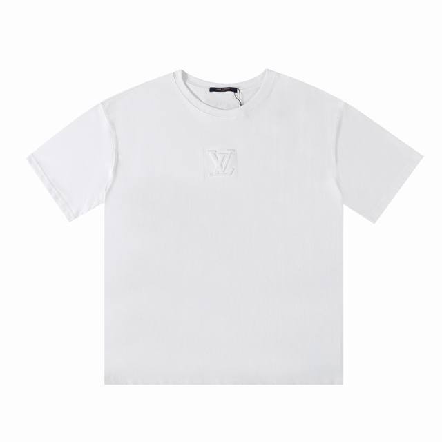 Louis Vuitton 23Ss 3D Stereo Embossed Round Neck Short Sleeve T-shirt Made of 28