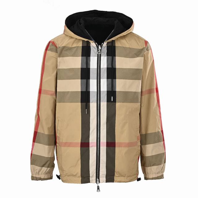 Burberry Bbr classic large plaid reversible jacket DDD. The plaid fabric is cust