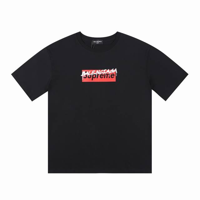 Balenciaga Supreme Xsup collaboration 3D graffiti print short-sleeve T-shirt. Ma