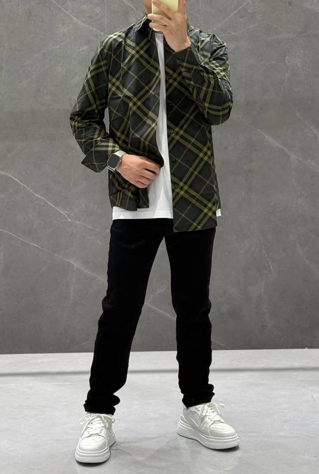 Burber*Y Burberry*Li's 2025 autumn and winter new men's casual shirts are made o