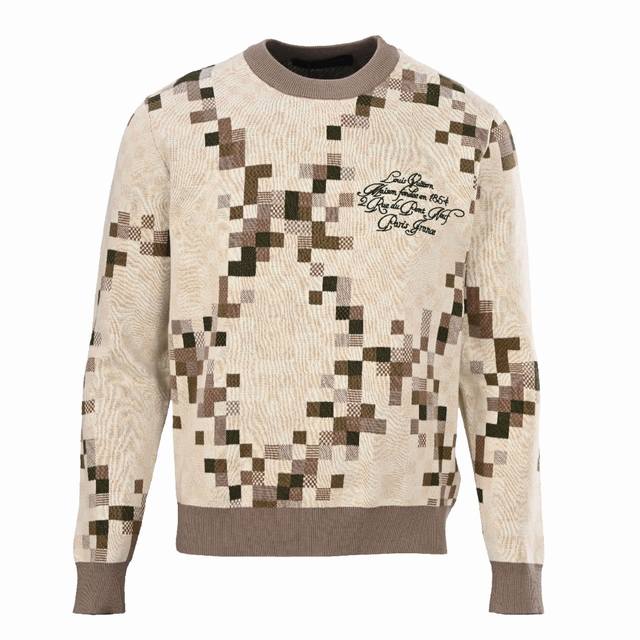 Louis Vuitton Lv camouflage mosaic knitted sweater Authentic 1 0 purchase, custo