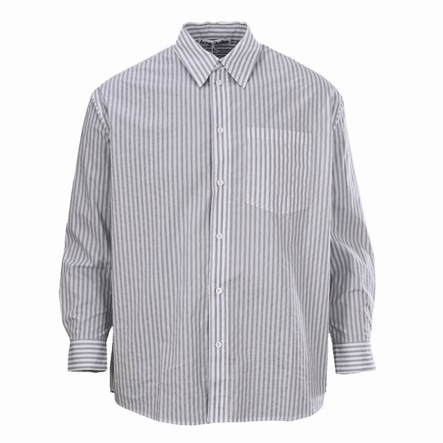 Acne Studio Long-sleeved shirt with vertical stripes printed on the back adopts