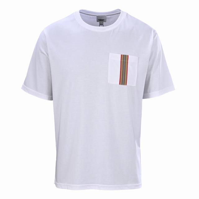 Burberry Bbr Webbing Pocket Mercerized Cotton Short Sleeve T-shirt In order to e