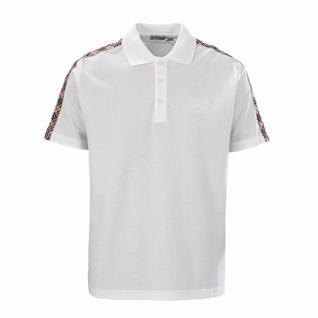 Burberry Bbr War Horse Check Short-Sleeved Polo Shirt DDD. Made from G pique fab