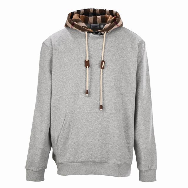 Burberry Bbr patchwork plaid hooded sweatshirt Original 1V1 development, using G