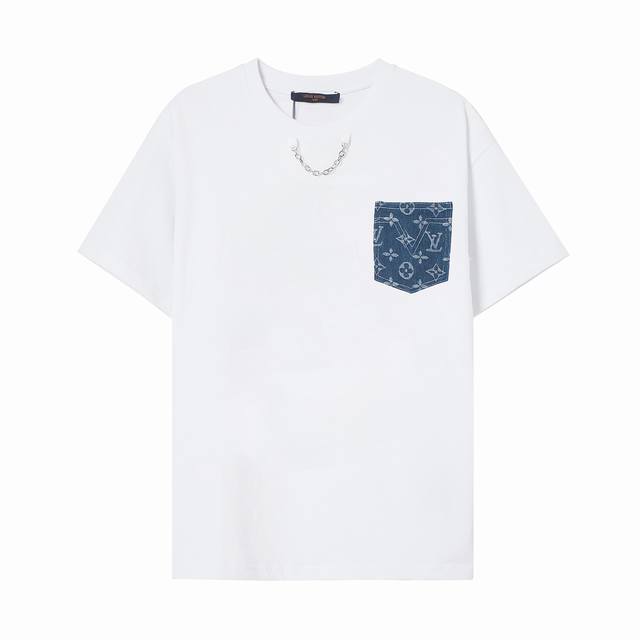 High-end quality, exclusive customization, Lv denim patch chain letter logo rou