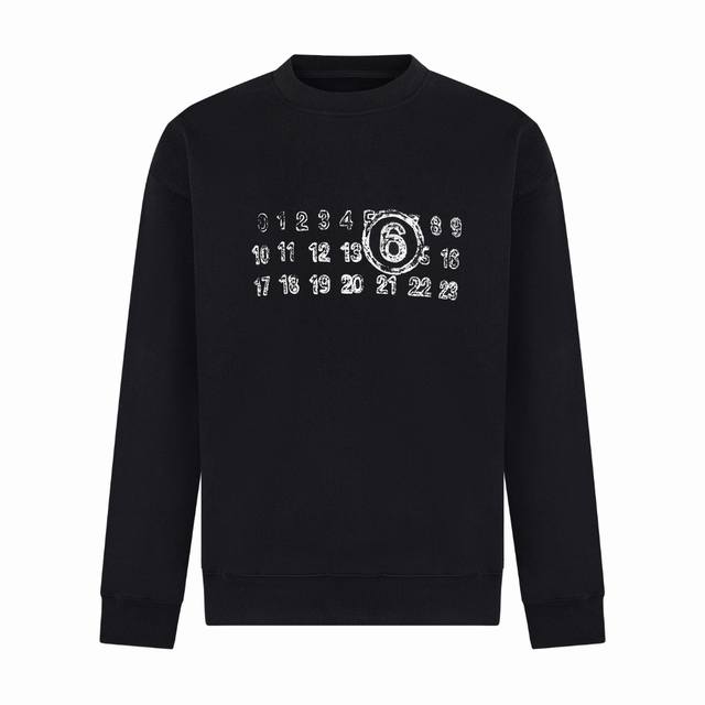 High-end Maisonmargiela graffiti digital print crewneck sweatshirt, unisex. Mad