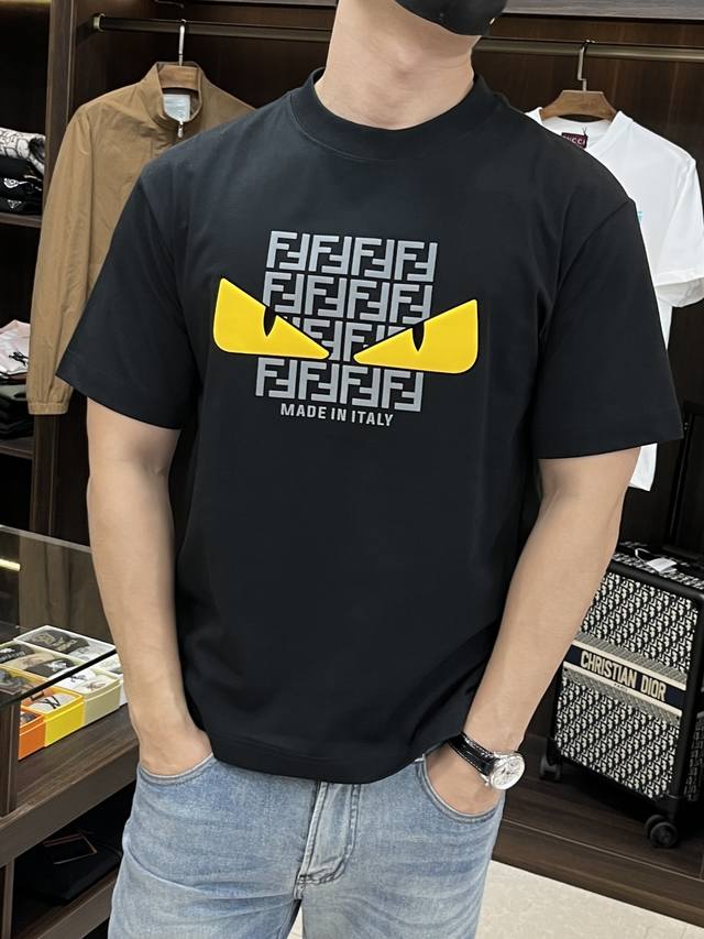 Featured: Fendi's exclusive new spring 2025 men's trendy casual short-sleeved T
