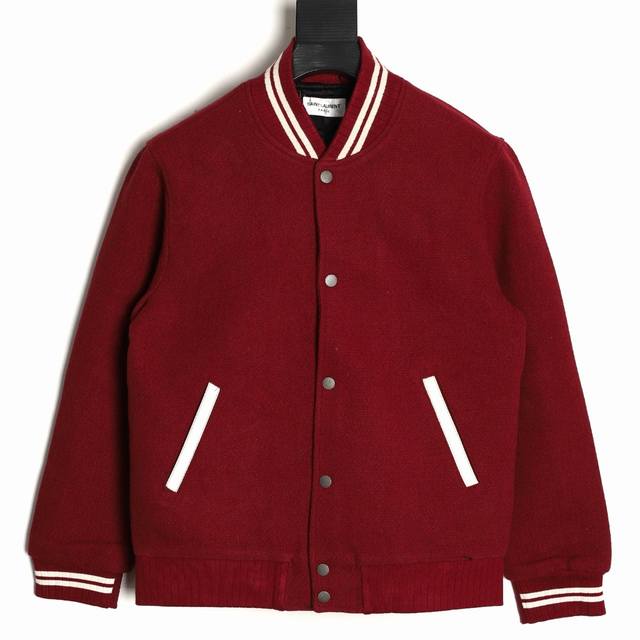 Saint Laurent Paris signature baseball jacket DDD. The fabric weighs an average