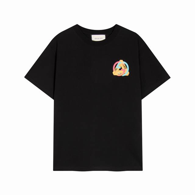 High-quality, custom-made, Gucci Palace co-branded logo crewneck short-sleeve to